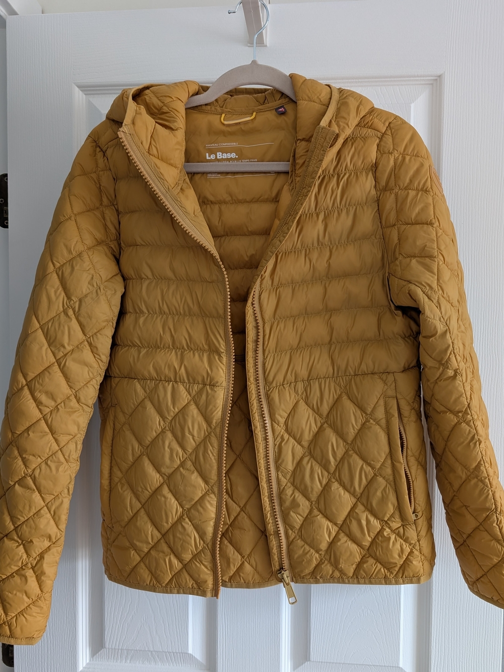 Lole Quilted Hooded Jacket - Mustard Yellow